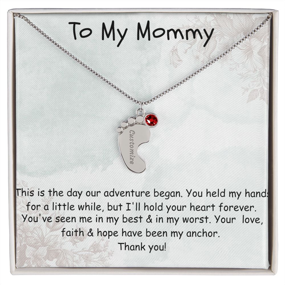 Custom Baby Feet Necklace Gift
