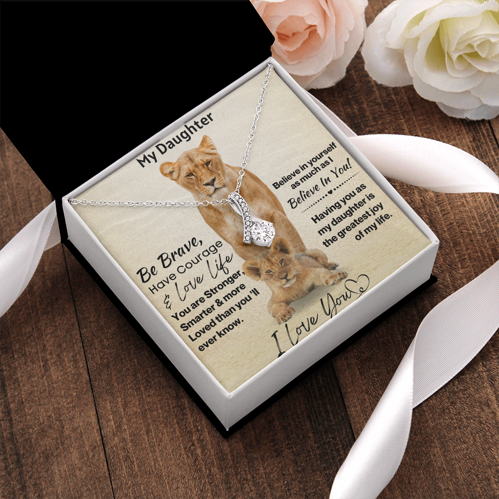 Daughter Be Brave Alluring Beauty Necklace Gift