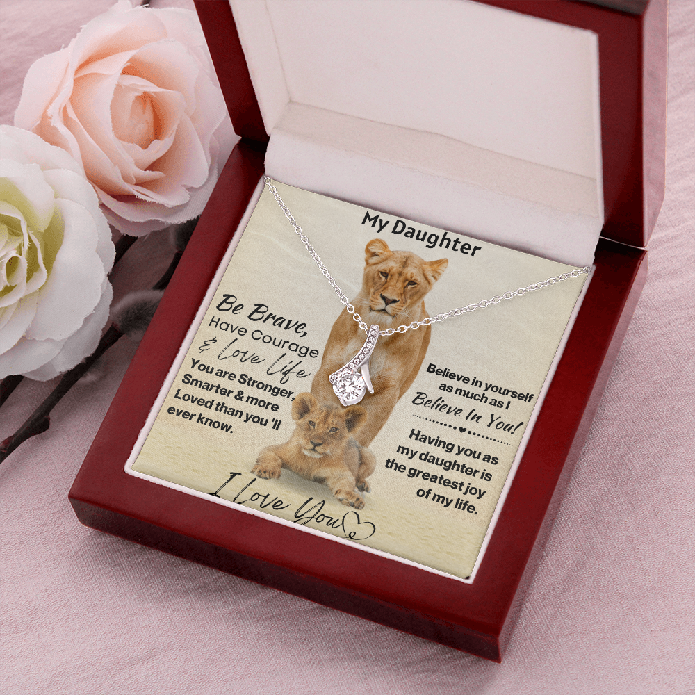 Daughter Be Brave Alluring Beauty Necklace Gift