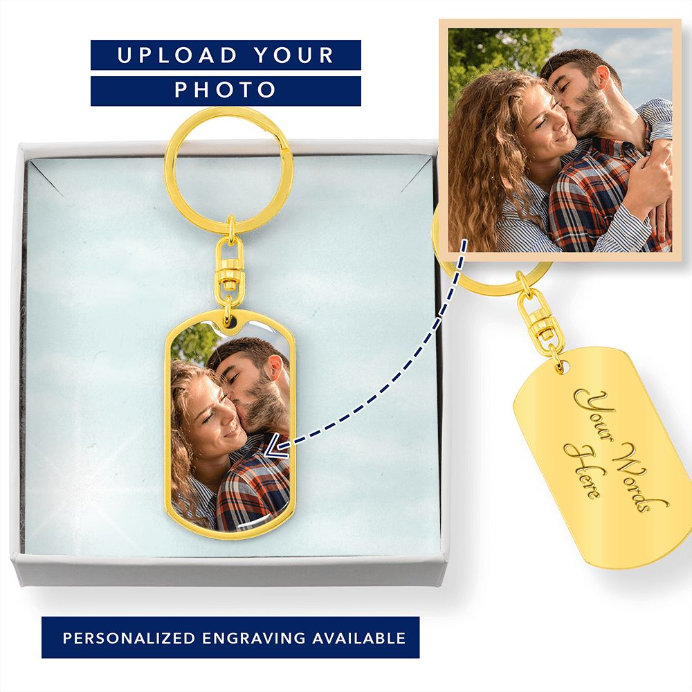 Custom Photo Dog-tag Keychain