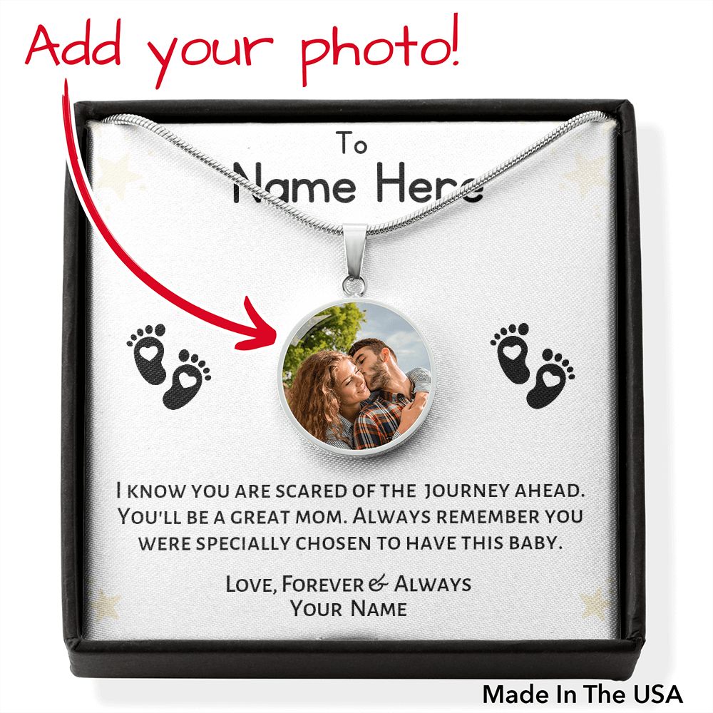 Journey Ahead Circle Sonogram Necklace