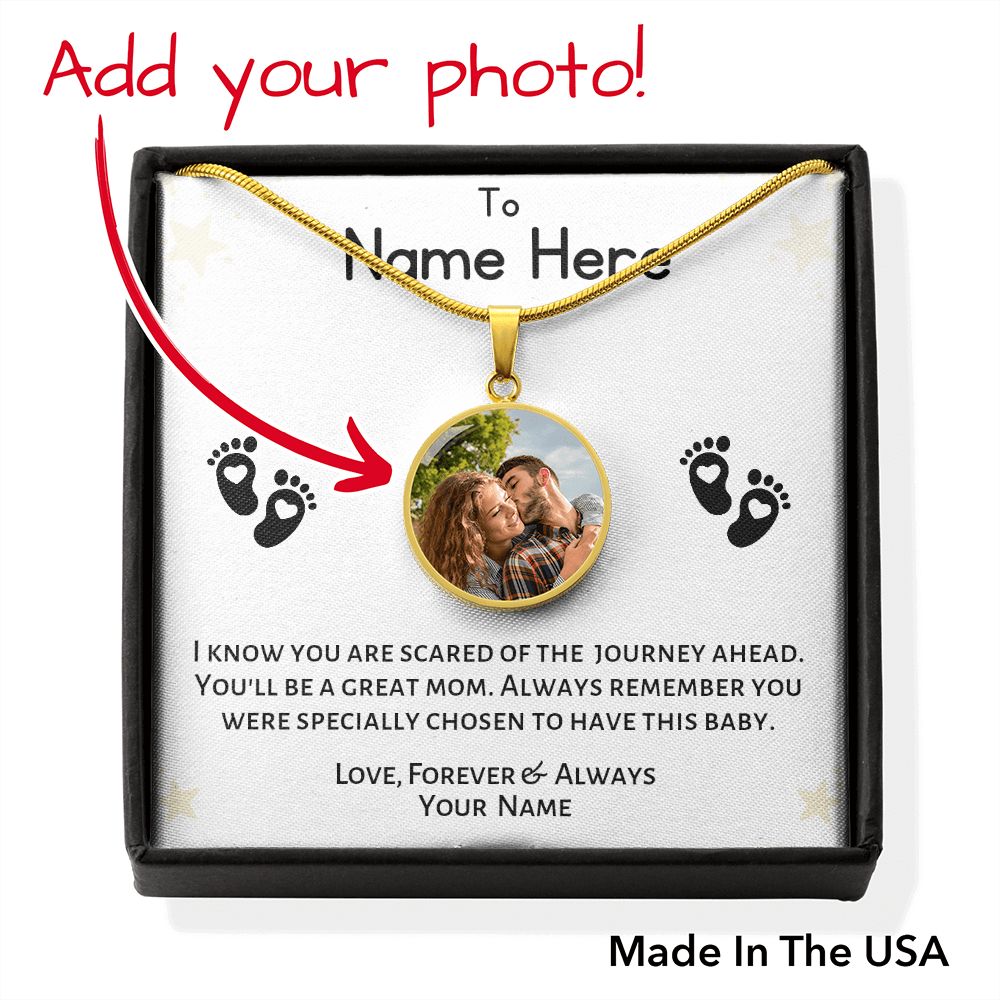 Journey Ahead Circle Sonogram Necklace