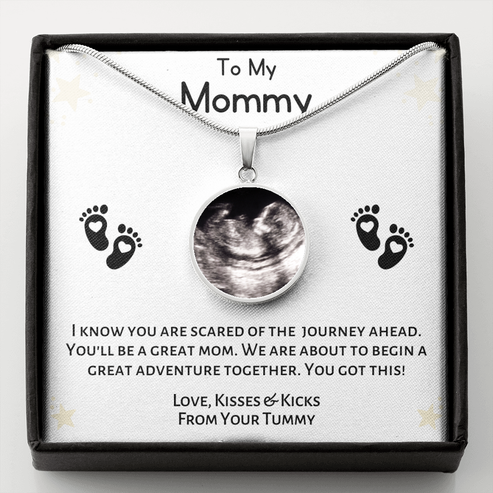You Got This Sonogram Circle Picture Necklace