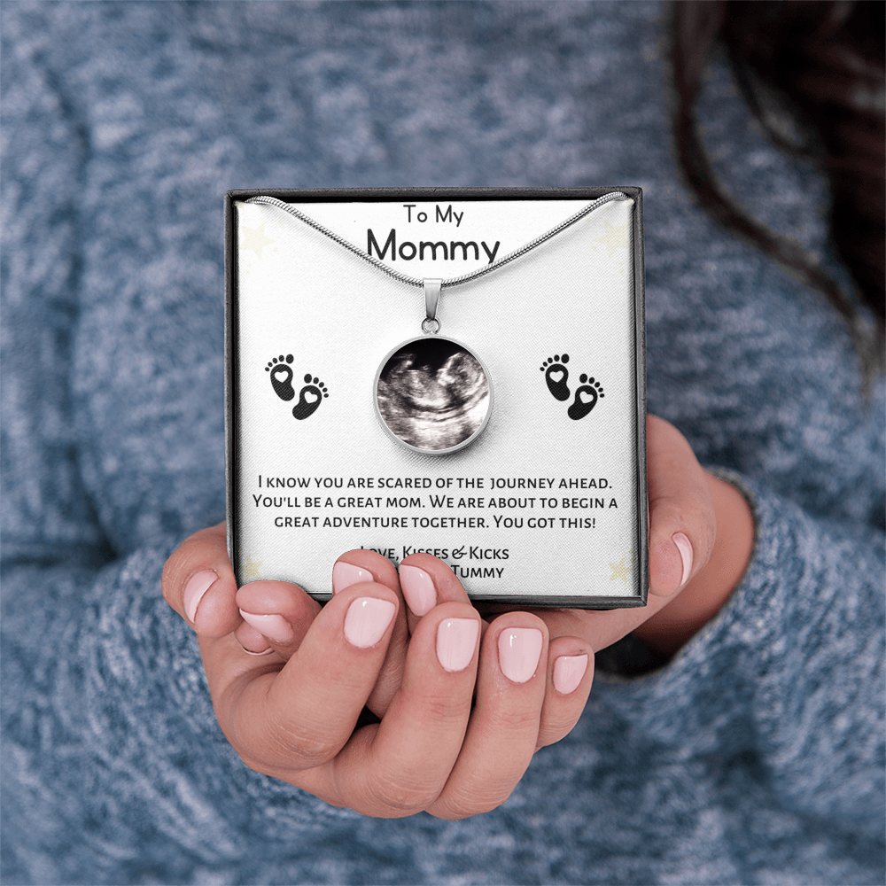 You Got This Sonogram Circle Picture Necklace